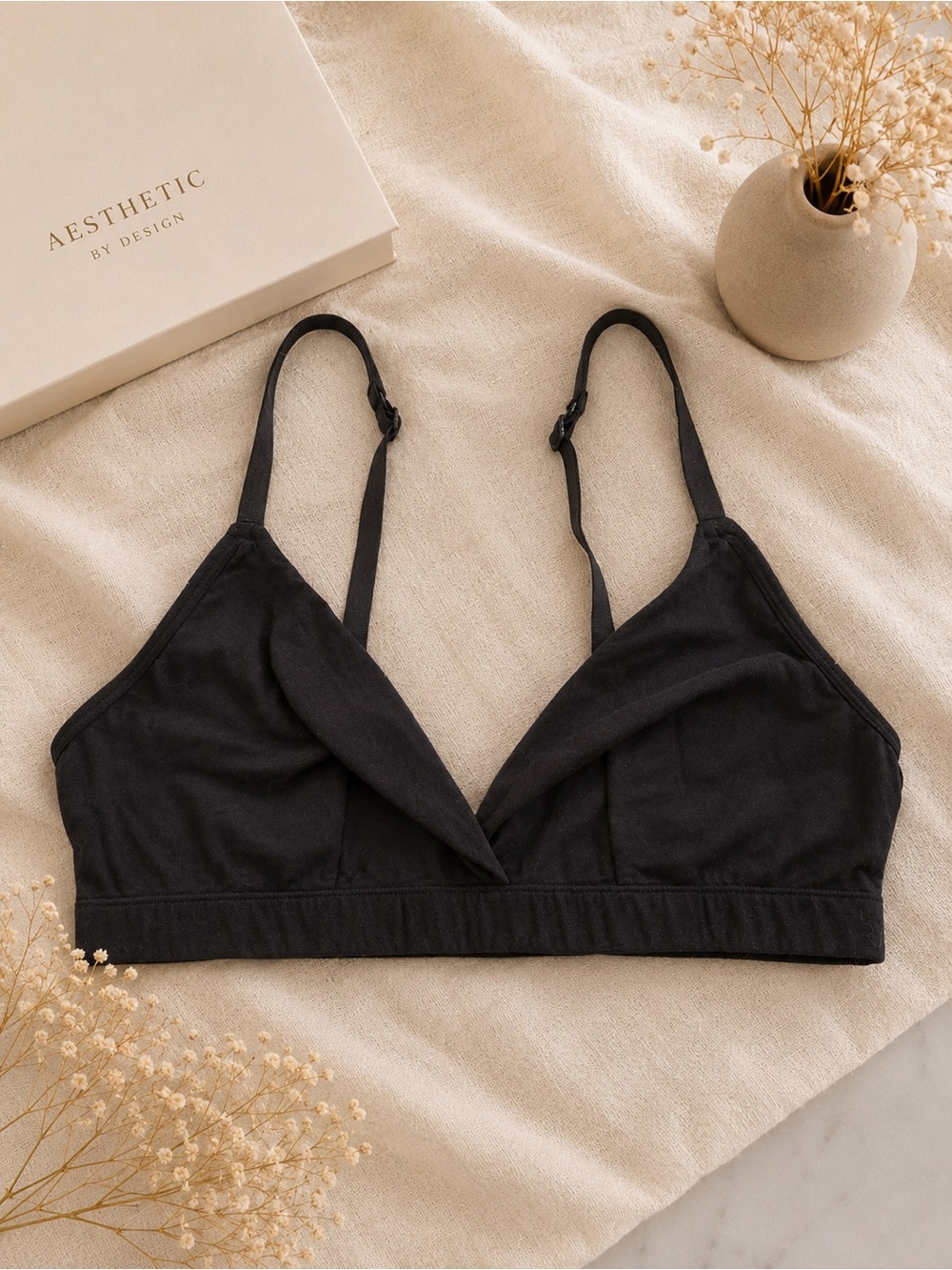no boundaries black wireless bralette - size large